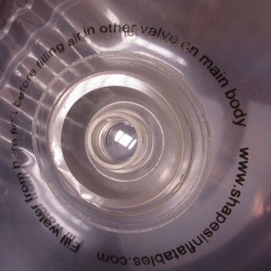 Base filled with water to act as weighted base