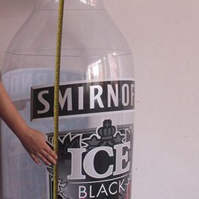 Smirnoff ice bottle 72" with weighted base